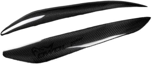 Kohlefaser-Autoscheinwerfer-Augenbrauen-Abdeckung, Zieraufkleber, Scheinwerfer-Augenlid, für Mazda 3 M3 2010-2013, Glasfaser, mattschwarze Grundierung