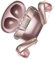 Cuffie Bluetooth, 2024 Mini Auricolari Bluetooth 5.3 con Bassi Immersive, Cuffie Wireless In Ear con 4 HD Mic, IP7 Impermeabili Cuffiette Bluetooth, 40H Cuffie Senza Fili con Display LED, Oro Rosa