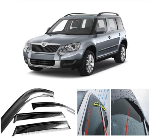 AC WOW 4 x Regenschutz Windabweiser für Skoda Yeti 2009 2010 2011 2012 2013 2014 2015 2016 2017