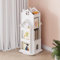 Nisorpa Rotating Bookshelf Children Rotating Bookcase Wooden Book Storage Kids 360° Revolving Floor Standing Shelves Creative Castle Nursery Shelves