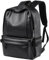 MATE ELAN Lederrucksack Herren Damen, Laptopfach Rucksack 15.6Zoll,Pu Rucksäcke Schwarz, Leather Backpack,City Rucksack Leder Elegant,Rucksacktasche Wasserabweisend für Arbeit,Reisen