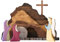 TianWlio Tischdeko Ostern Deko Tisch Hölzerne Krippe Holzkrippe Krippe Krippe Montessori inspiriert Wedd Frühlings Innendekoration Osterdekoration (Multicolor, One Size)