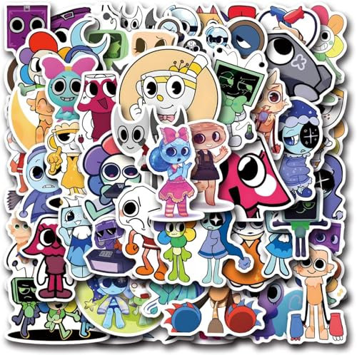 Dandy's World Stickers |100PCS Waterproof Vinyl Decals for Teens Adults - Cute Cartoon Stickers Pack for Laptop, Water Bottle, Skateboard, Phone Case, Bike