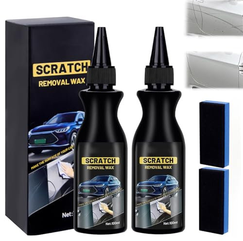 2Pcs Car Scratch Remover, Quick Car Paint Scratch Remover Kit for Cars, Liquid Glass Car Polish, Removes Deep Car Scratch, Easy to Repair Paint, Car Scratch Repair Paste for Various Scratch on Car
