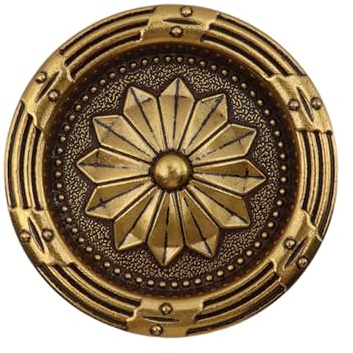 HEVSTIL 2 Pcs Round Hidden Concealed Door Pulls,Recessed Flush Handles Sliding Door Plate Cabinet Drawer Pulls Handles Antique with Screws Copper 94mm/3.7
