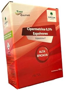 Insecticida en polvo cipermetrina al 0,5% para tratamiento en espolvoreo 500 grs. Fulmitrina Sipcam