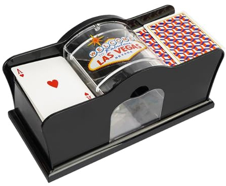 Manueller Kartenmischer mit Kurbel, flach, Maschine für Blackjack Texas Hold'em, tragbar, leise und schnell