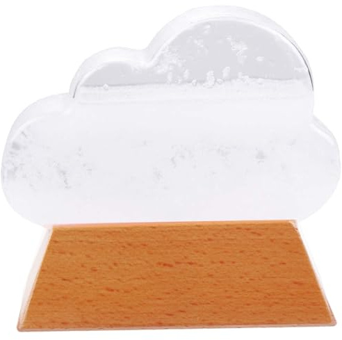 1pc Previsioni meteo per l'usura del vetro di tempesta di nuvole Stazione di usura Meteo Vetro Tempesta Predittore meteorologico Predittore di gocce d'acqua Decorazioni per il desktop Bianco, Attrez
