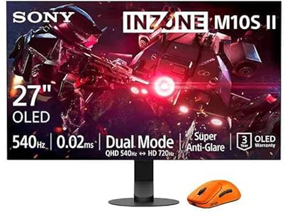 Sony INZONE M10 II 27“ OLED QHD PC Gaming Monitor + Fnatic Gaming-Mouse