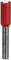 Faithfull FAIRB28 Fraise à défoncer TC, rouge/argent, deux cannelures 1/4 10 mm