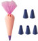 Zeal Silicone Piping Bag Set with 5 Nozzle Tips - Boxed, Pink/Purple