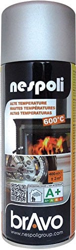 Nespoli Pintura en Spray, Para Altas Temperaturas, Color Aluminio, 400 ml, Acabado Profesional