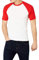 Fruit of the Loom Herren Baseball T-Shirt, Mehrfarbig (White/Red), (Herstellergröße: Medium)