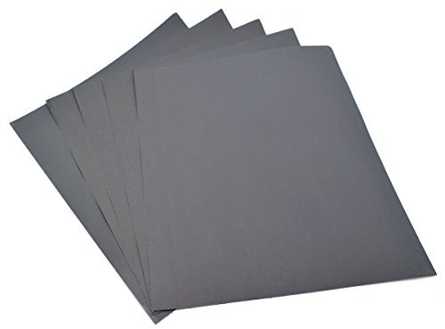 Schleifpapier, 230 x 280 mm, Körnung 2000, wasserfest, Nass/Trocken, Siliziumkarbid, 5 Stück
