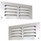 White Hinge 2X Aluminium Louvre Air Vents - 9 X 3 - Silver Grille Cover Metal Ventilation Plates