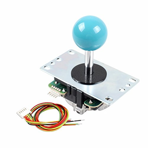 EG Starts OEM Sanwa JLF-TP-8YT OEM Ball Top Handle Arcade Joystick 4 & 8 Way Adjustable (Mad Catz SF4 Tournament Joystick Compatible) For Arcade Video Games PS3 Xbox 360 KOF SNK (Blue)