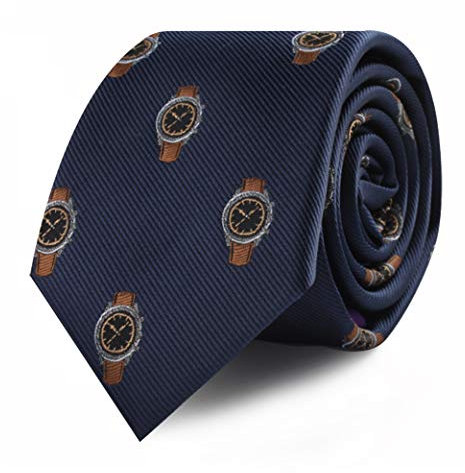 AUSCUFFLINKS Watch Lover Armbanduhr Omega Rolex Heuer Skinny Krawatten | Geschenk für Arbeitskollegen | Bday Prezzie für Jungs (Uhr), Armbanduhr, Dünn