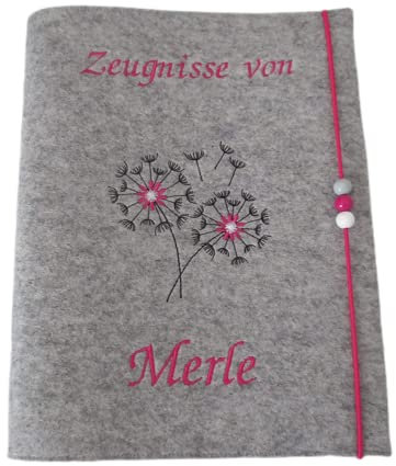 Zeugnismappe Wollfilz Mappe Zeugnisse DIN A4 Grundschule Schule