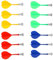 POFET 12 Stück Magnetpfeile Sicherheitsersatzpfeile Indoor-Spiel Zielzubehör 4 Farbmischung