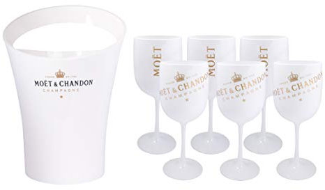 6 x Moët Chandon Ice Imperial Glasses + Bucket