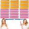 EQARD Lockenwickler Große Locken Ohne Hitze Spiral Locken Styling Rollen Kit Magic Lockenwickler Locken mit Styling Haken für Heimsalon DIY Die meisten Arten von Frisuren Rosa+Orange,36 Stück