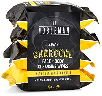 Men's Charcoal Face + Body Cleansing Wipes - 4 Pack (120ct)