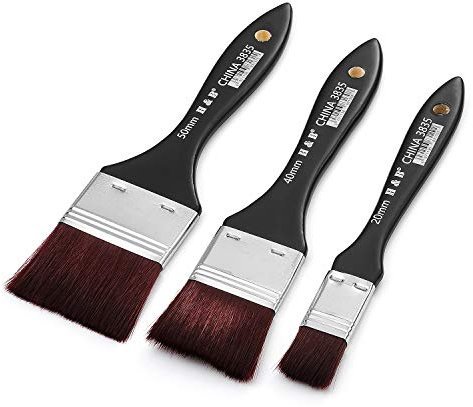 3 pezzi acquerello acrilico pennello piatto ampio set per la pittura dell'artista, ampio set di pennelli grande per pittura a olio pennello per pittore smalto pennello per pittura a olio 20/40/50mm