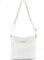 modamoda de T198 kleine Damen Leder Umhängetasche Schultertasche handmade in Italy, Farbe:Weiß
