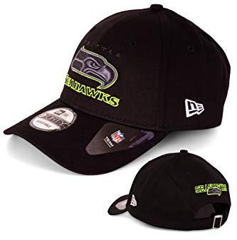 New Era Caps - Baseball Cap Kappe Muetze - Limiterte Designs - MLB NBA NFL - Yankees Lakers Bulls Raiders Chiefs Dodgers Seahawks Sox 49ers (Seattle Seahawks Black)