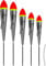 5er Set Forellen Schlepp-Posen Angelposen in Silber inkl. Silikonschlauch, Tragkraft Posen:Set