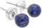 Edelstein Ohrstecker in 925er Silber | Kugel/Perle 6 mm Durchmesser | Ohrringe mit Verschluss (Lapislazuli)