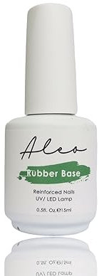 Aleo Self-Levelling Rubber Base Coat 15ml Soak Off UV/LED Gel Nail Polish Manicure Pedicure Nail Art Manicure Pedicure for Salon & Home Use Easy to Apply, No Chip & Durable, Clear
