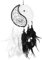 Herbests Traumfänger Ornamente Schwarz-Weiß Bohemian Wandbehang Chinesischer Yin Yang Tai Chi Dreamcatcher Handgefertigt Wanddeko Handwerk Wohnkultur Feder Anhänger Windspiele Kunstschmuck Geschenk