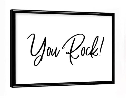 artboxONE Poster mit schwarzem Rahmen 18x13 cm Typografie You Rock! - Bild Motivation Motivation Rock