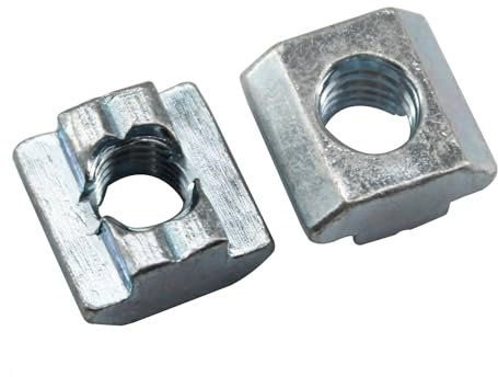(20 piezas) 4040 M8 Tuercas T deslizantes de acero al carbono rosca métrica cabeza martillo ranura T tuerca para perfiles de extrusión de aluminio
