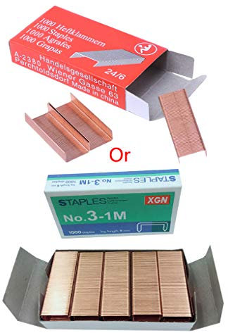 BYUTFA 1000 Teile/schachtel 12mm 12# 24/6 für Kreative Metall für Heftklammern Büro Schule Bindung S