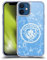 Head Case Designs Officially Licensed Manchester City Man City FC Blue White Mono Marble Badge Gel Case [Military Grade Protection] Compatible with Apple iPhone 12 Mini and Compatible with MagSafe