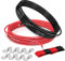 5,3mm² PVC Elektrokabel - 10 AWG Elektrischer Draht 20 M (10 Meter Schwarz und 10 Meter Rot) Hochtemperaturbeständiger verzinnter Kupferdraht Für Solaranlagen, Haushaltsgeräte, Fahrzeuge usw.