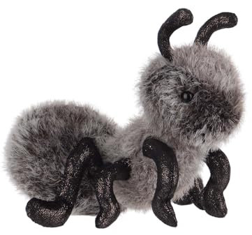 Apricot Lamb Ameise plüsch Insekt Plüschtiere für Kinder, weiche niedliche Kuscheltier für Baby Mädchen und Jungen, Flauschige Ameise Schwarz 20 cm
