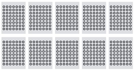 3 Mm 3D-Scan-Marker, 3D-Tracking-Punkt-Referenzpunkt-Marker für 3D-Scannen, Innen 3 Mm, Außen 6 Mm, 10 Blatt, 560 Punkte