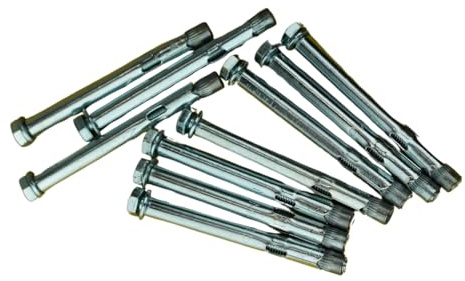 ABAZO - Schwerlastdübel - Schwerlastanker - Betondübel, Metalldübel, Bolzenanker für Industrieanwendungen - aus Stahl, Verzinkt, Korrosionsbeständig - 10er Set - 12x60mm Nuss