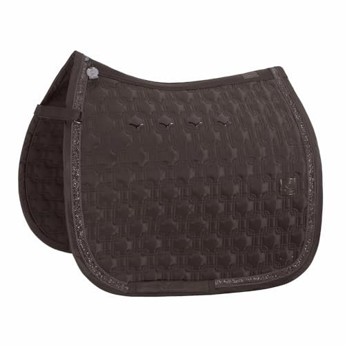 Eskadron Pferde Schabracke Highgloss Chain Jewel Teak Brown Platinum 2024, Größe:PD