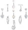 Morfetto 9stk Bauchnabelpiercing Gold Chirurgenstahl Piercing Bauchnabel 14G Silber Bauchnabelpiercing Schwangerschaft CZ Perle Opal Bauchpiercing Nabelpiercing 10/12mm Stablänge Silber 10mm
