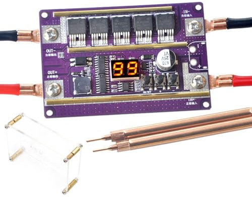 Punktschweiß-Set für Batterie | 99-Gang tragbares Punktschweißgerät Set | Punktschweißgerät für Lithium-Batterie, Größe für 14650/17490/ Akku