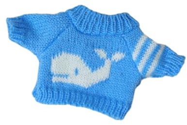 perfk 20cm Puppenkleidung, Puppenkleidung, süß, abnehmbar, weich, Herstellung, handgemachte Geschenke, Anziehen, Tierpuppenzubehör, Puppenoutfit, Blau