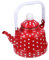 CRILSTYLEO Caldera de esmalte cafeteras bote cafe tetera de diseño cafetera jarra cafeteta tetera práctica decoración para mesa té pava tetera de casa de te hervidor de agua hirviendo rojo