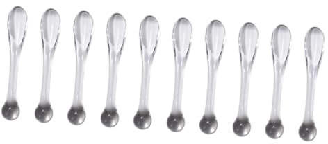 NULYLU 10pièces Spatules Portables Pour Crème Cosmétique Ustensiles De Beauté Pour Application De Crèmes Et Masques Outils De Soins Peau Transparent