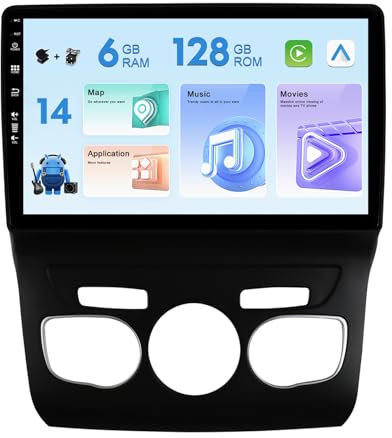 MISONDA 6GB RAM +128GB ROM Autoradio Android 14 Für Citroen C4 II DS4 2011-2018 -Rückfahrkamera+Mic-Mit GPS Wireless Carplay,DSP,WiFi,BT5.0,Lenkradsteuerung,Mirror Link-10 IPS Touch-Screen