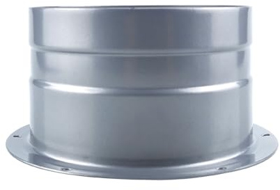 145mm/5.70in, Duct Connector Flange Metal Straight Pipe Exhaust Hose, Wall Air Tube Hose Adapter for Duct Fan Kitchen Air Vent Exhaust Ventilator
