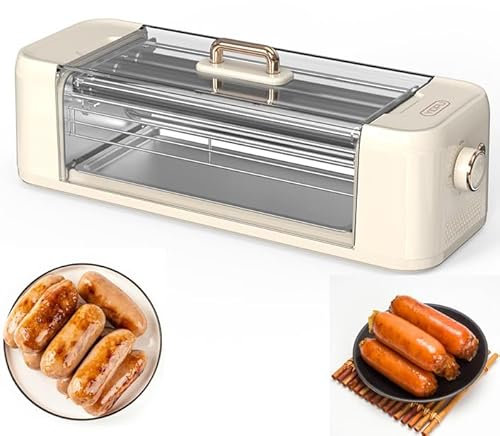 Générique Hot Dog Roller Machine, 500 W Mini MINIAL Grill GRILD SAUNAGE Hot Dog Maker, Hot Dogs BARBECE Multifonctions, Machine DE Sausage ROLON, Machine DE Roler Dog